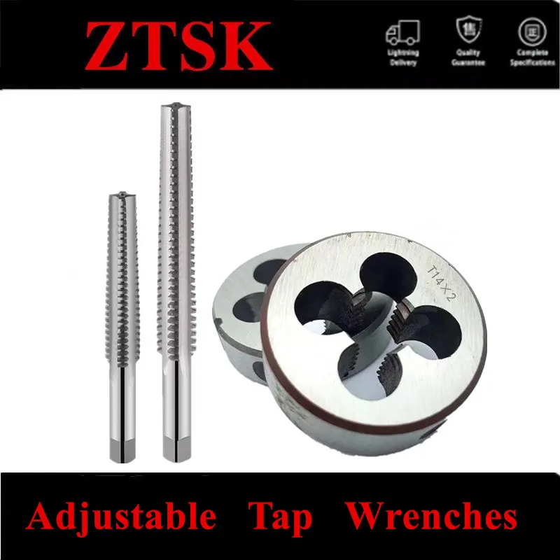 

2PCS Metric Trapezoidal thread tap and Die set Tr8 Tr10 Tr12 Tr14 Tr16 Tr18 Tr20 Left hand taps Right Round dies T8 T10 T12 T14