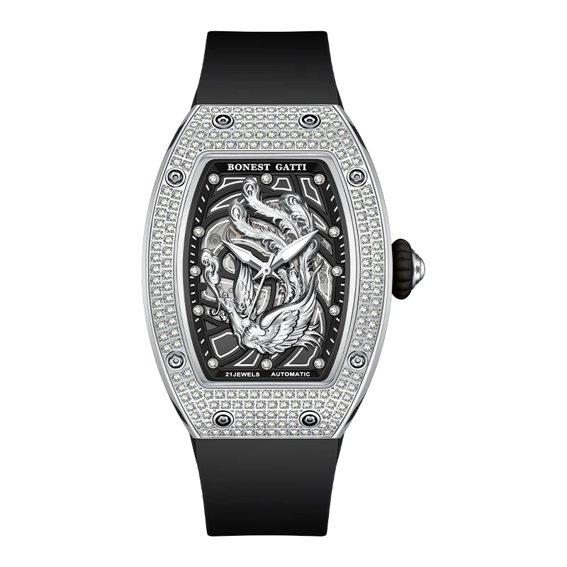 BONEST GATTI Ladies Waterproof Automatic Watch Mechanical Movement High-End Sensation Ins Style Watches For Women