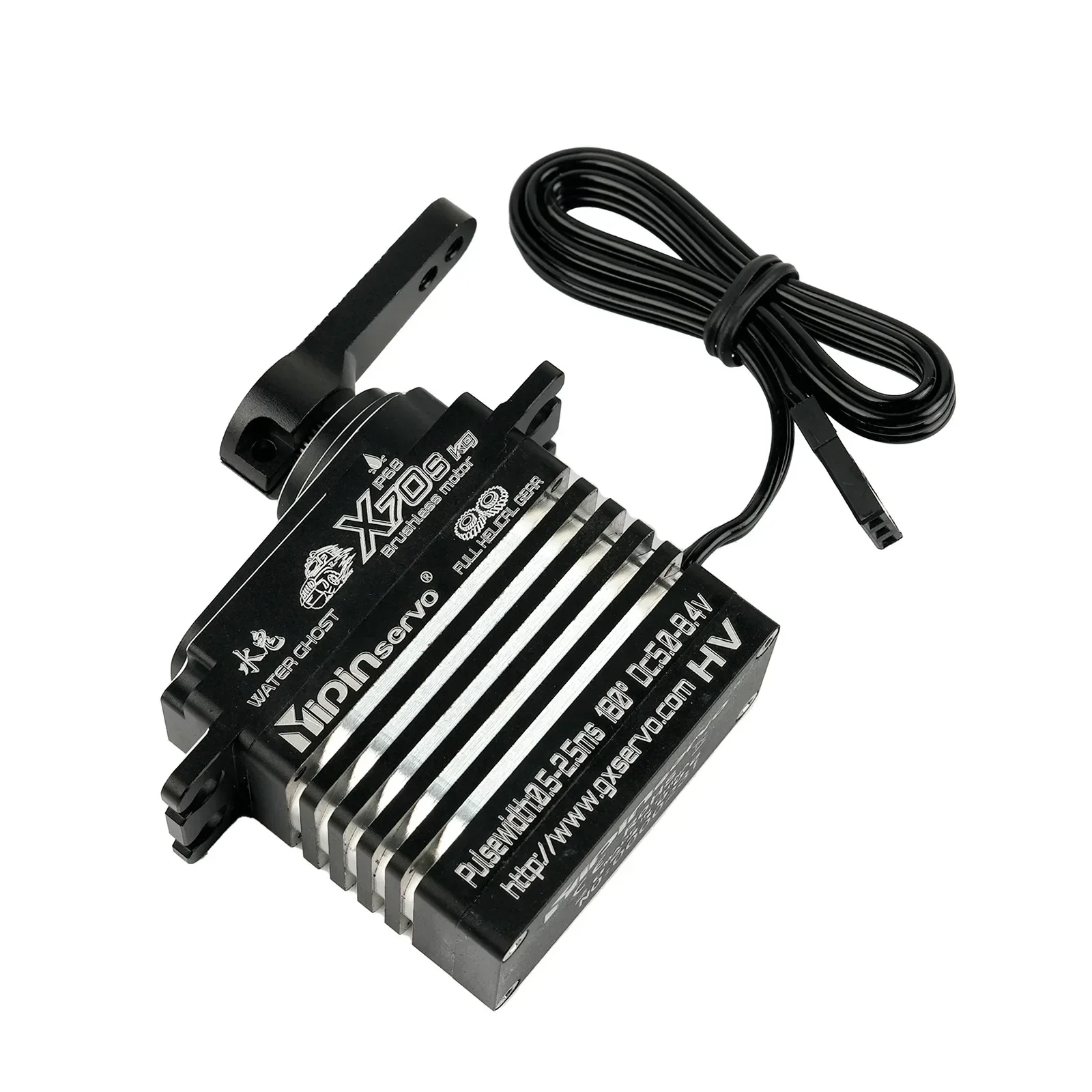 Servo digital rc 70kg, todo em metal, ip67, à prova d'água, 5.0-8.4v, motor sem escova, engrenagem de aço, modelo rc, carros, grau industrial, robô servo
