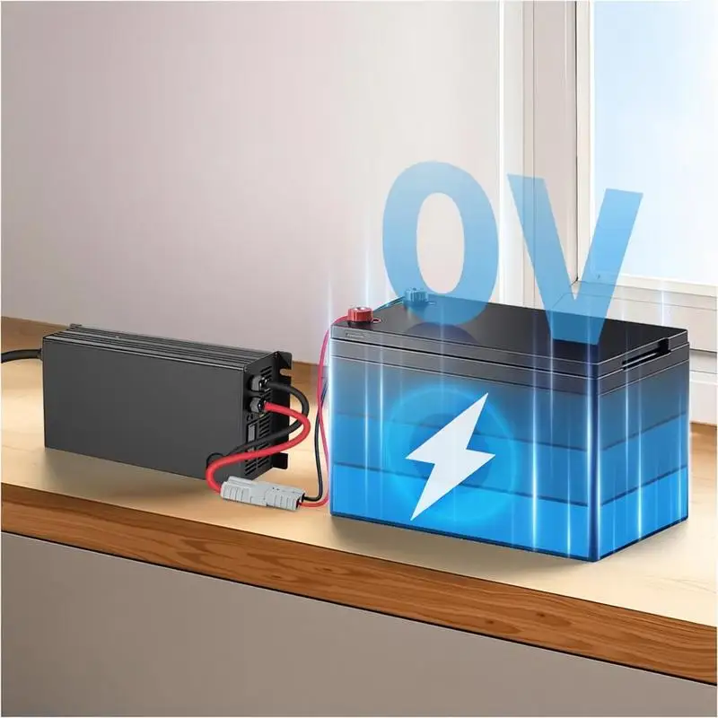 12V 80A Lithium Battery Charger, 14.6V, AC-DC LiFePO4 Smart Charger, with Anderson Connector, LED Indicator, 0V Activation, for Lithium LiFePO4 Deep Cycle Rechargeable Batteries of Boat, RV view 4