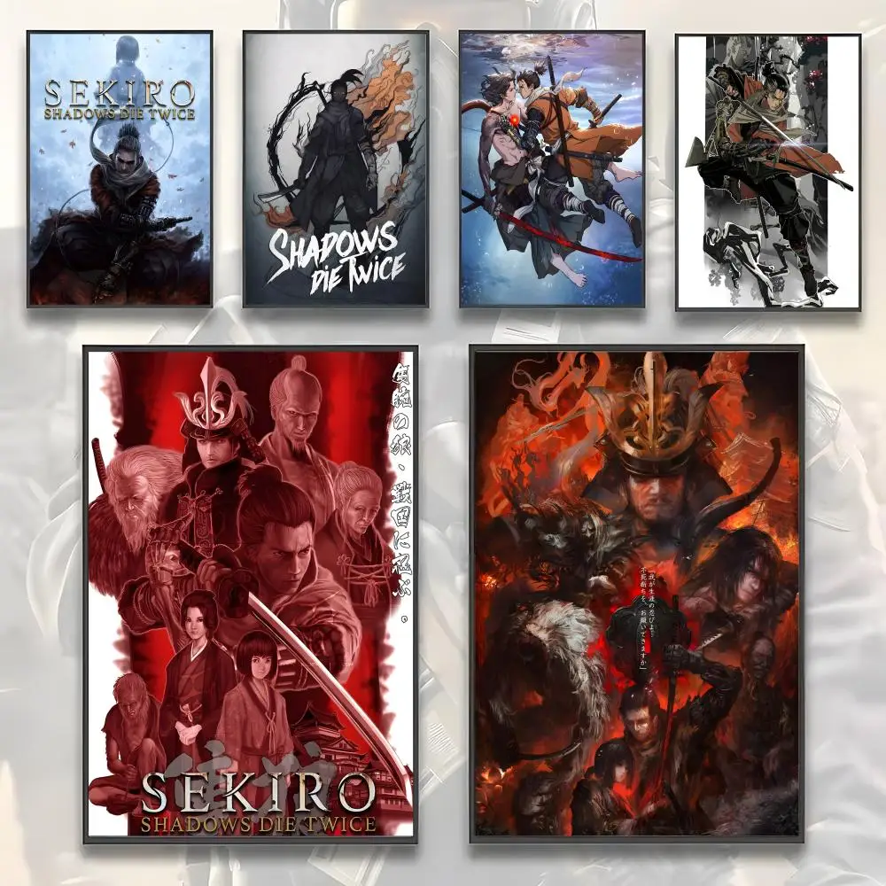 Poster Premium PP Wall Decal - Peel & Stick, HD Print, Waterproof Home Decor Cool Ninja Sekiro Shadows Die Twice-Game
