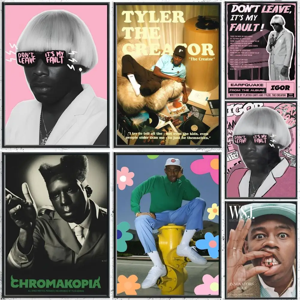 Aesthetic Rapper T-Tyler, the CreatorS Poster HD Self-Adhesive No Residue After Removal Ideal for All Kinds of Wall Decor