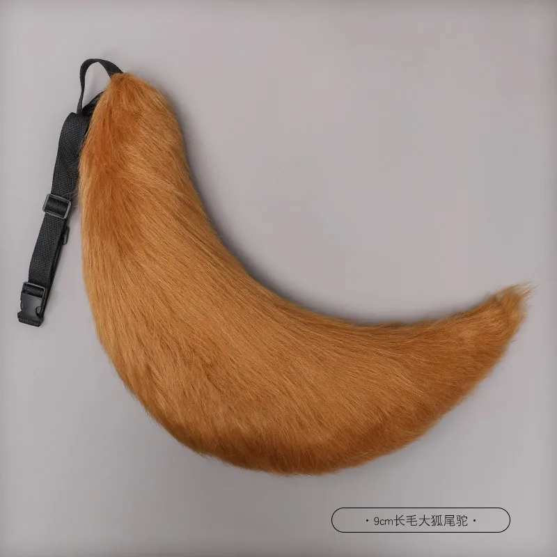 Cute Wolf Fox Tail Fur Women Men Pompom Handmade 9cm Plush Fox Tail Cosplay Jewelry Accessories Fox Tail  Wolf Tail Props