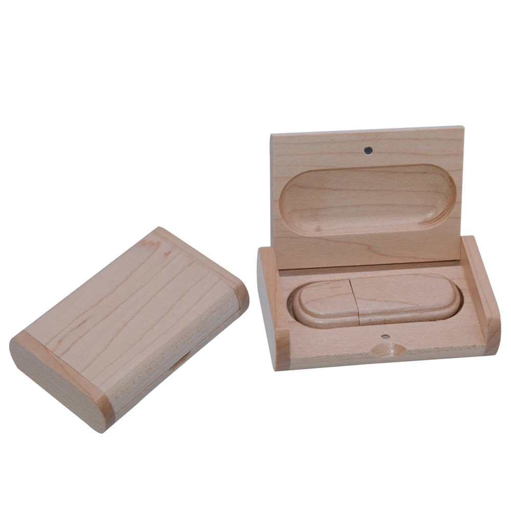 High Quality Wooden Box 4gb 8gb Wood USB Flash Drive 16GB 32GB 64GB 128GB wedding Gift Flash Memory Card Pen Drive