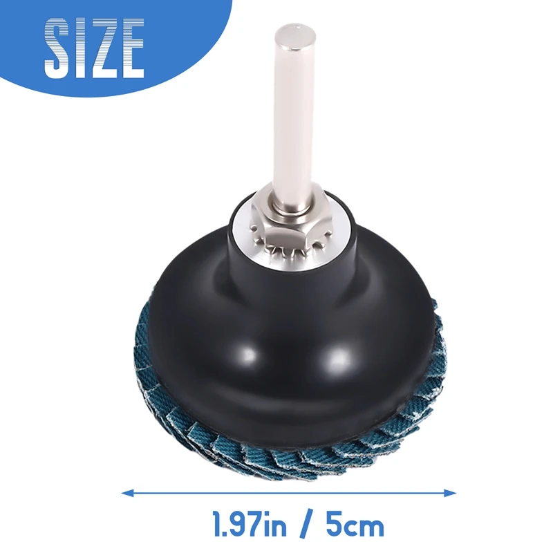 Disco de lijado de disco de aleta de PORK-50Mm de 2 pulgadas para herramientas abrasivas de bloqueo de rollo Rolor, apto para pulir Metal, hierro, eliminación de óxido, muela