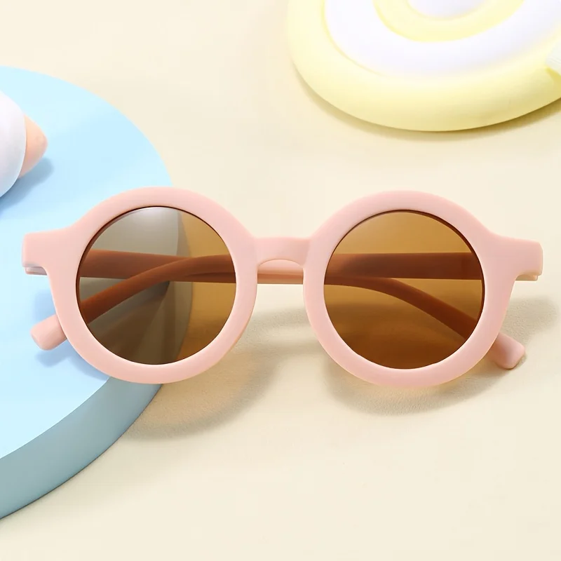 Stylish Sunglasses For Kids Circle Cute sweet and fresh Perfect for Boys and Girls Outdoor Sports Party Vacation Travel