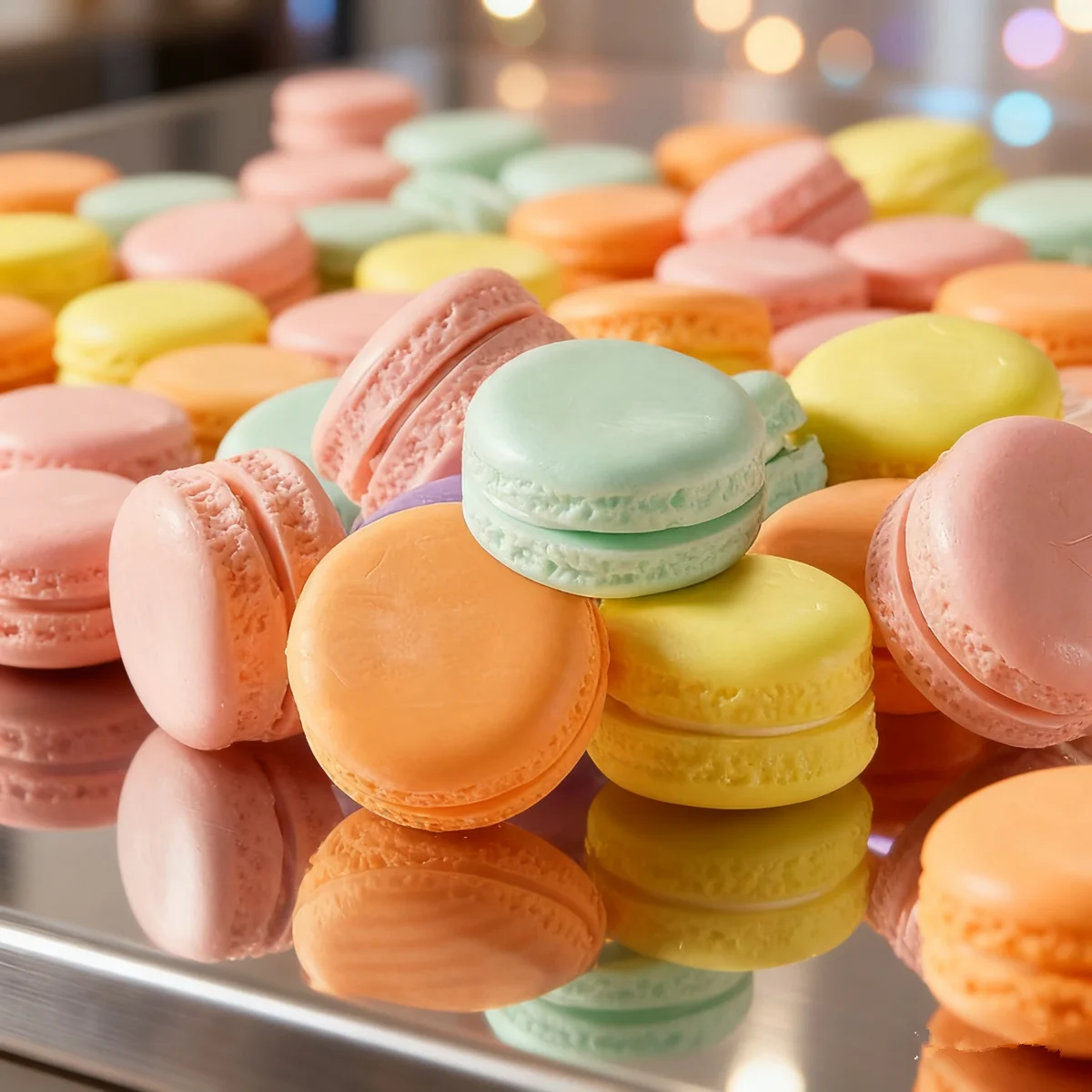 3 Stück 3,5 cm realistische gefälschte Macaron-Modellbonbons – französische Dessert-Requisite aus PVC für Präsentation, Fotografie, Partydekoration und TikTok-Videos – Detail 2