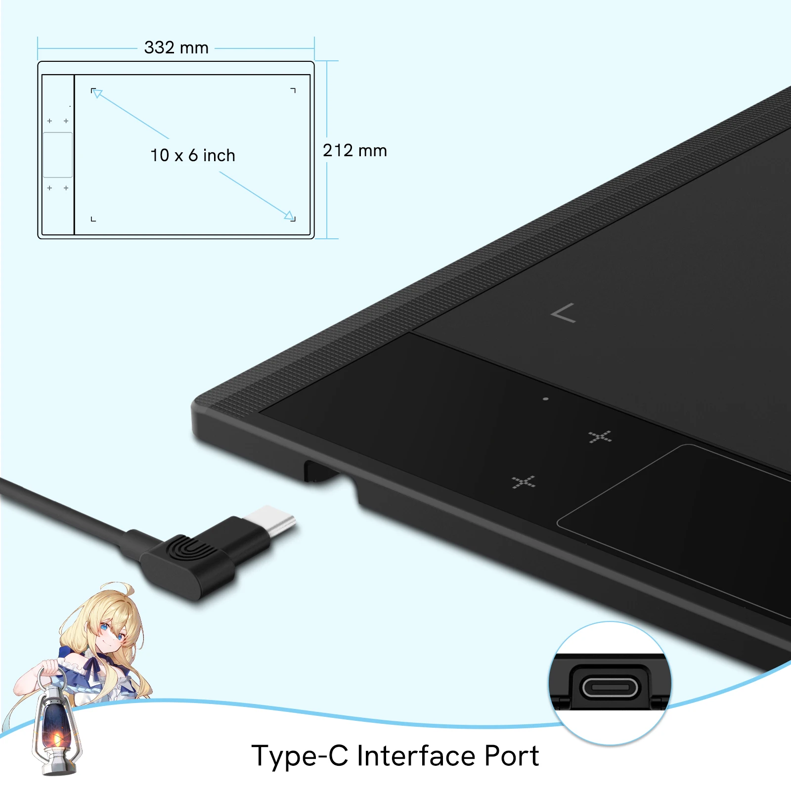 Imagem -04 - Veikk-tablet de Desenho com Função Tilt Tablet Gráfico Caneta A30 Teclas Touchpad 8192 Níveis 10x6 Compatível com Android Mac wi