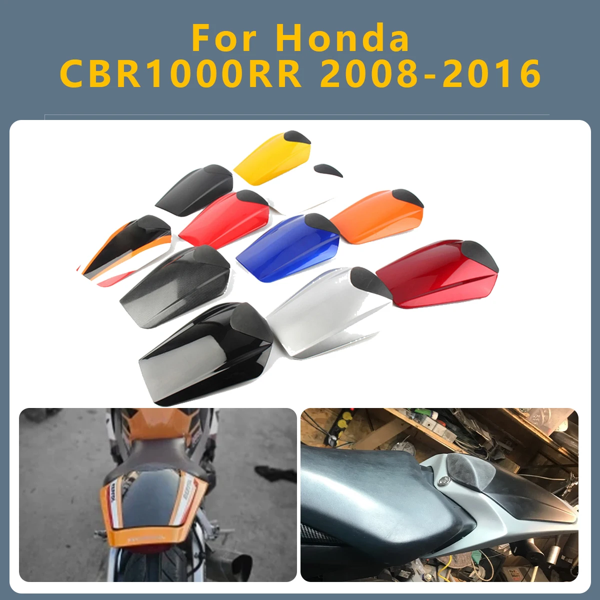 غطاء خلفي لمقعد الركاب الخلفي للدراجة النارية جزء هدية منفرد لهوندا CBR1000RR CBR1000 2008-2016 CBR-1000 1000RR RR
