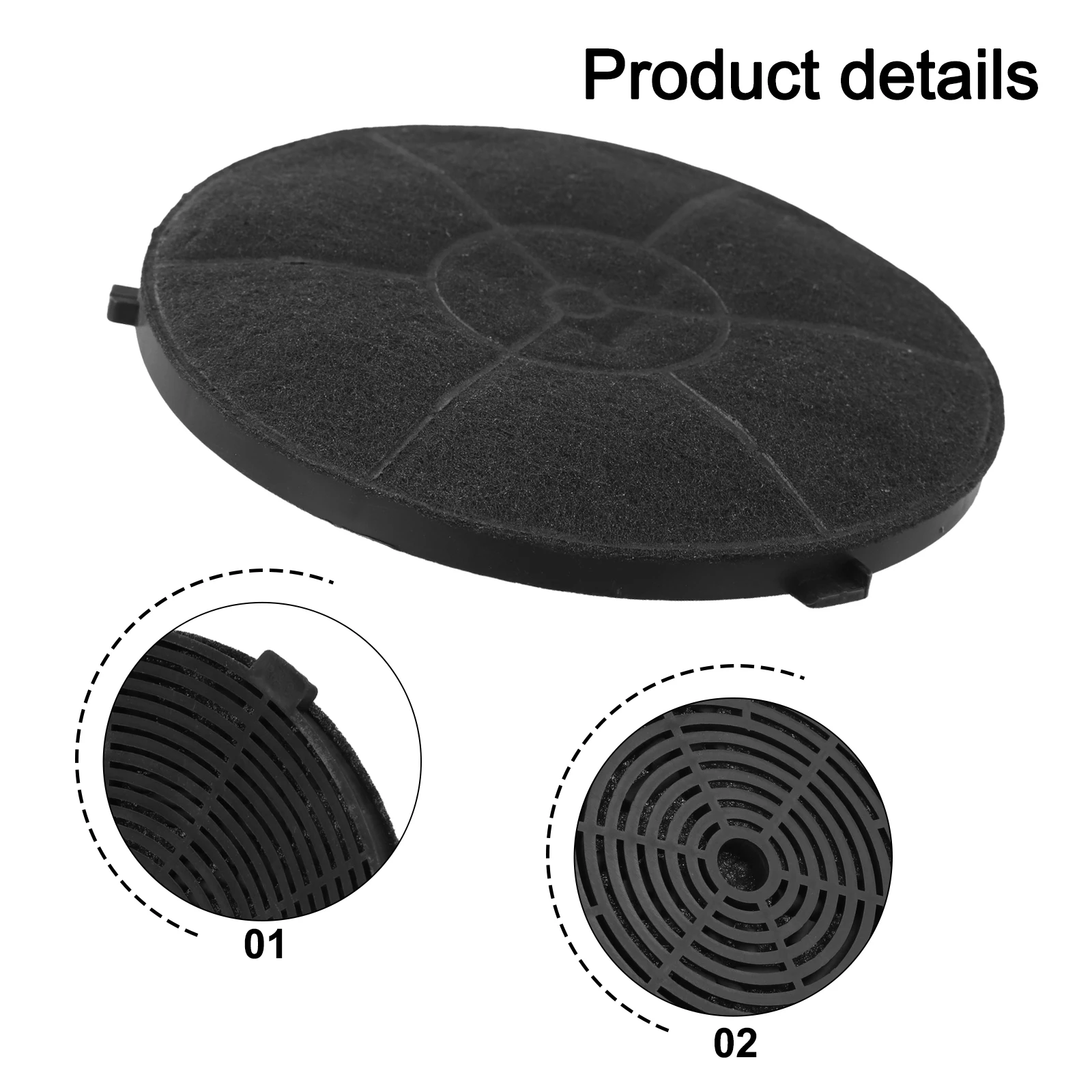 Replacement Activated Carbon Filter Kitchen Filter Easy Installation Filter 175*175*10mm Activated Carbon Filter