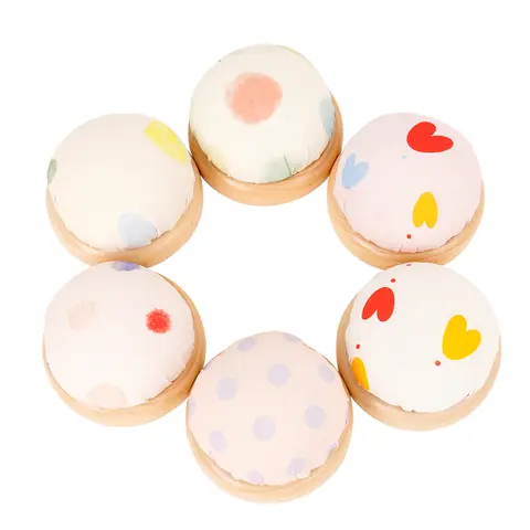 Tillbehör till tygsömnadsverktyg, korsstygnsnålhållare, nåldyna i trä, handgjord gör-det-själv-sömnadsnåldyna 6 best sales sömnadsnålsdyna - №5