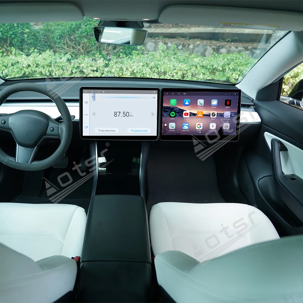 15.6 Inch Co-pilot Screen Forvertical Model 3 2019-2022 Model Y 2021-2024 Touch Screen Multimedia Player GPS Navigation Headuind