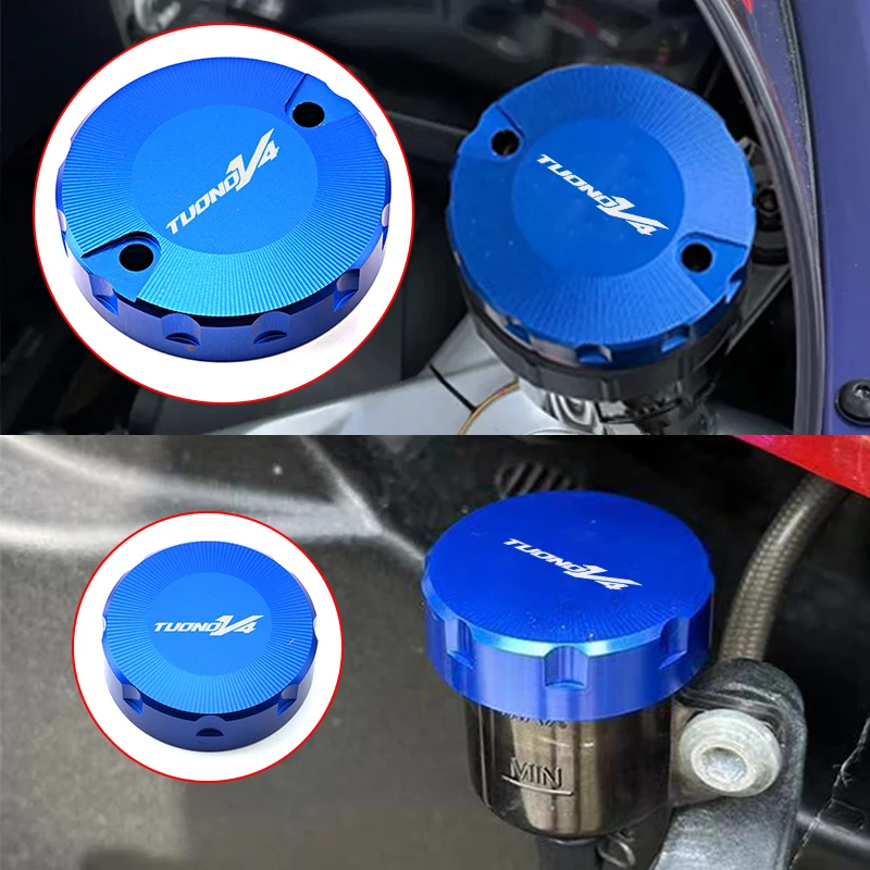 

Motorcycle CNC Front Brake Clutch Rear Brake Fluid Reservoir Cover For Aprilia Tuono V4 TUONO V4 2022-2026+ Accessories