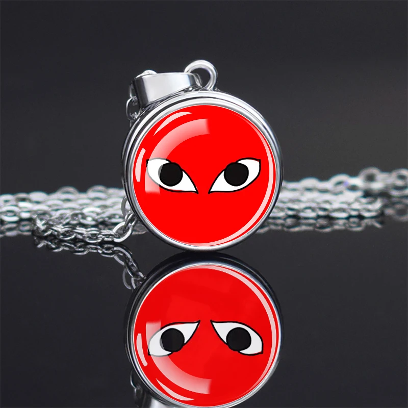 Necklace Gift Small Expression Spherical Glass Dressing Decoration Cute Neck Hanging Necklace Pendant