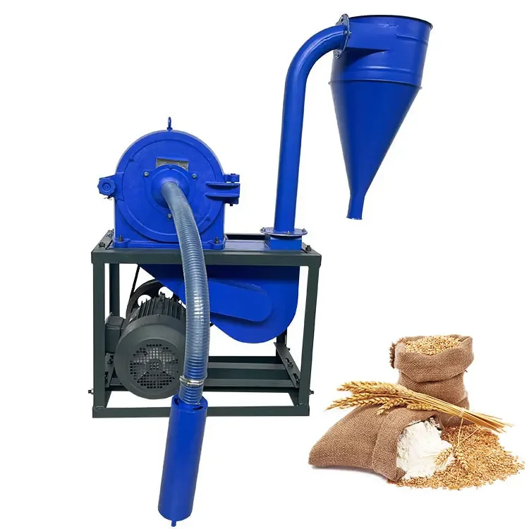 Chinese factory auto flour feed making corn shredder burr grinder 2 in 1 automatical rice mill machine produced by Backbone