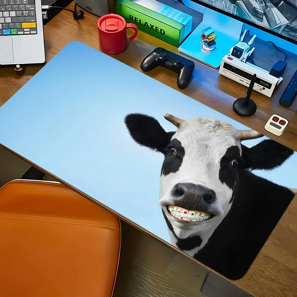 Fun Cow Sky Meme Mouse Pad Non-slip Lockedge Thickened Desktop MousePad Large Comfort Gaming Office Student