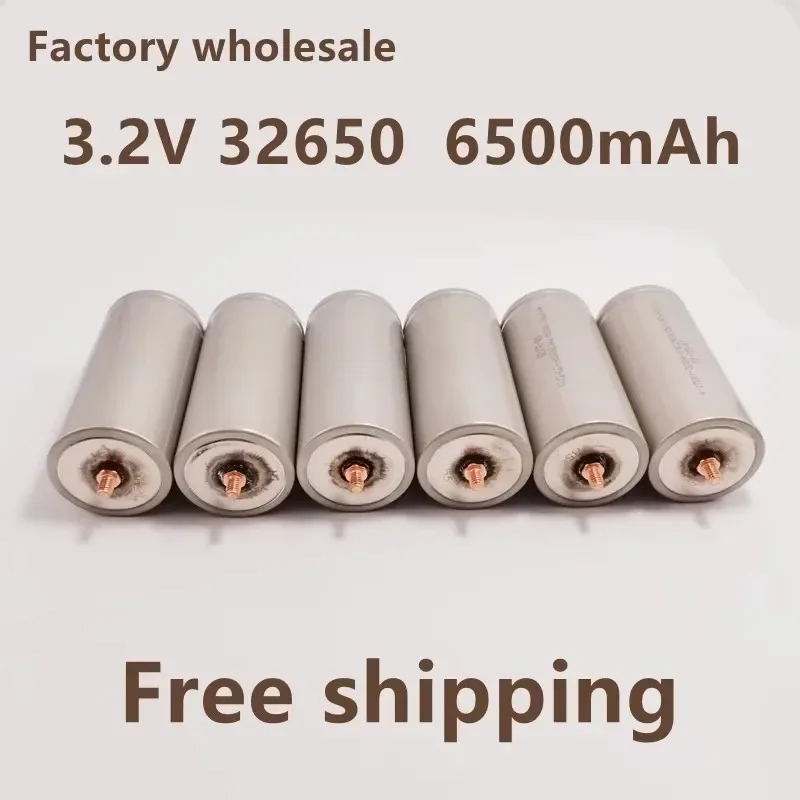 10pcs100% Original 32650 6500mAh 3.2V Lifepo4 Rechargeable Battery Professional Lithium Iron Phosphate Power Battery with Screw