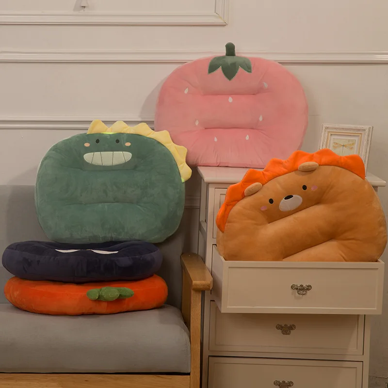 

3D Fruit PP Cotton Cushion Penguin Lion Cactus Strawberry Plant Shape Throw Pillow Sofa Bed Office Decorative Chair Cushion