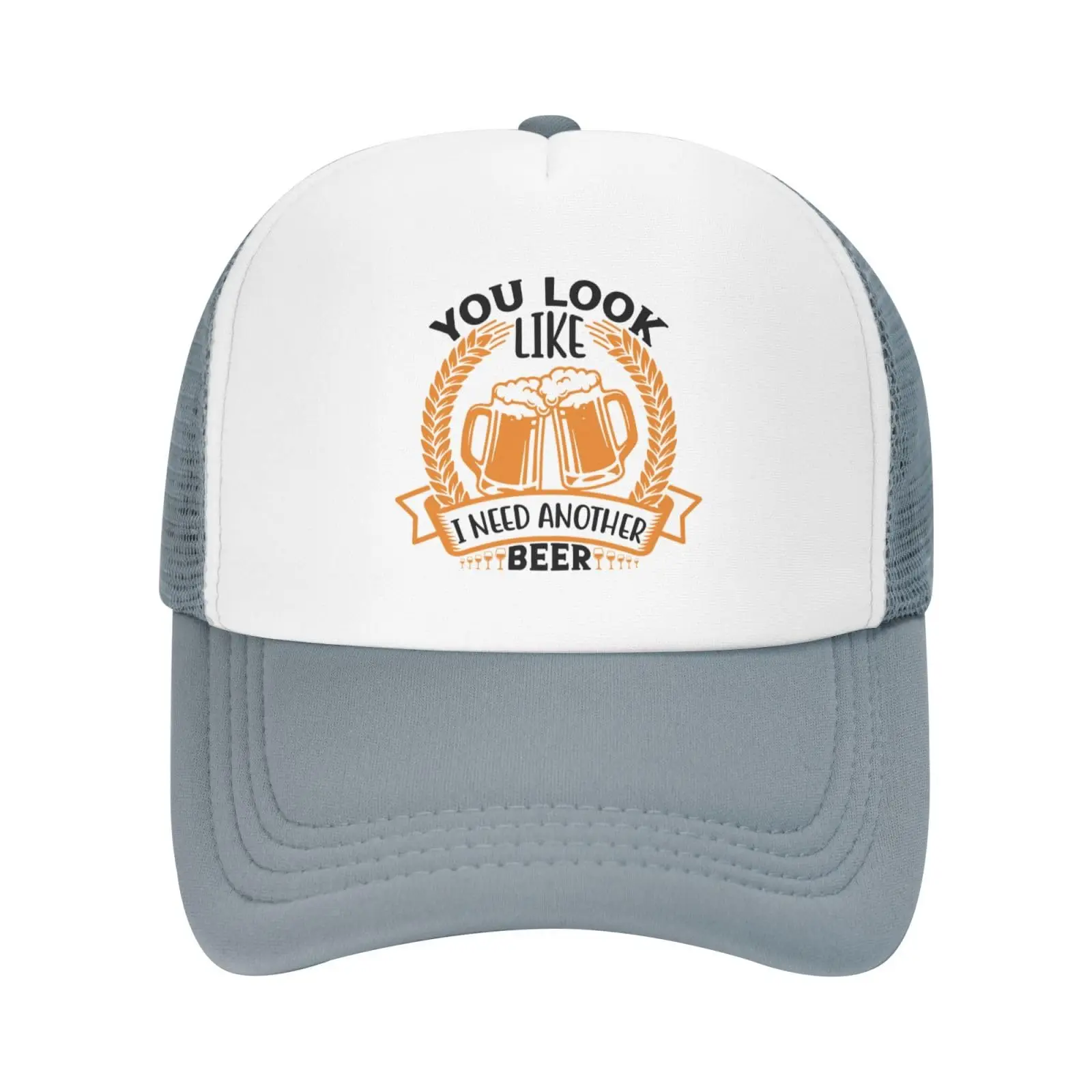 You Look Like I Need A Beer Print Hats Unisex Adjustable Trucker Hats Cotton Baseball Caps