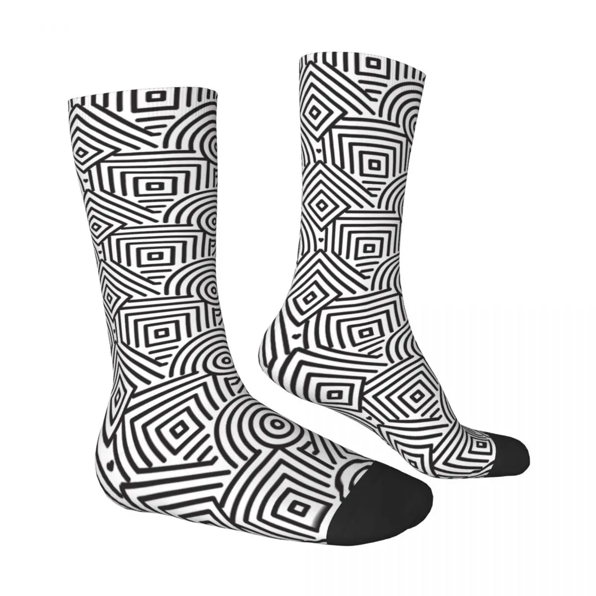 Geometric Shapes Socks Male Mens Women Autumn Stockings Harajuku