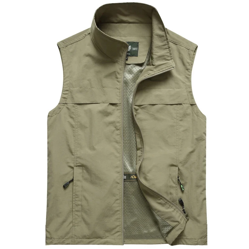 

Men's Vests Summer Mens Jacket Sleeveless Vest Spring Autumn Casual Travels Vest Multi-pockets Thin Vest Waistcoat Male Clothes