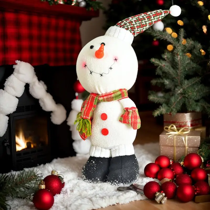 Poupées de bonhomme de neige en peluche de Noël pour tout-petits garçons et filles, animal mignon, câlin, doux