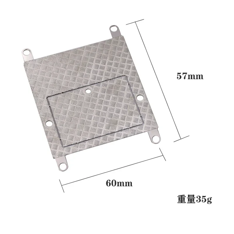 1 pçs de aço inoxidável prata placa skid médio para 1/14 tamiya rc caminhão carro rei hauler 56344 56301 peças diy brinquedos