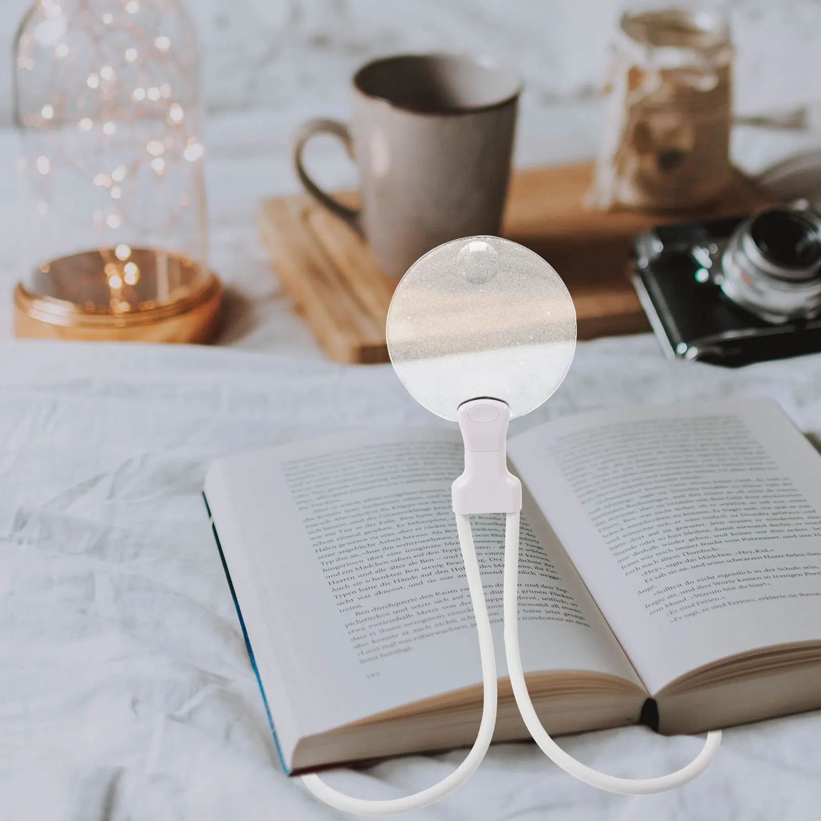 

Hands Free Neck Magnifier Hanging Design Adjustable Bendable Hose High Definition Lens for Reading Craft Sewing Maintenance Gift