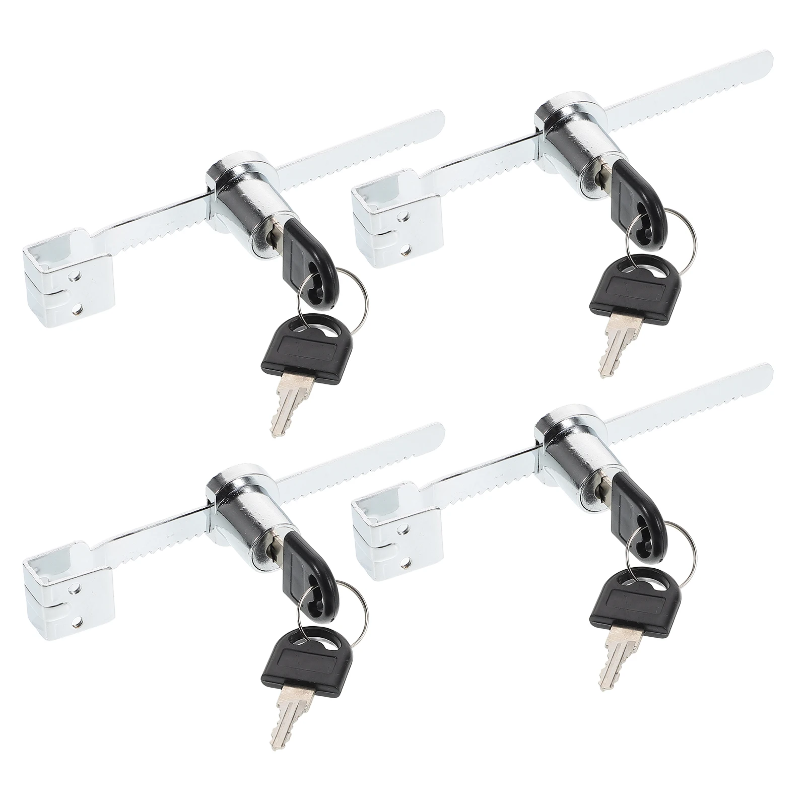 

4Pcs Sliding Glass Door Lock Metal Cabinet Lock Secure for Display Cases Glass Showcase Safety Security Hardware