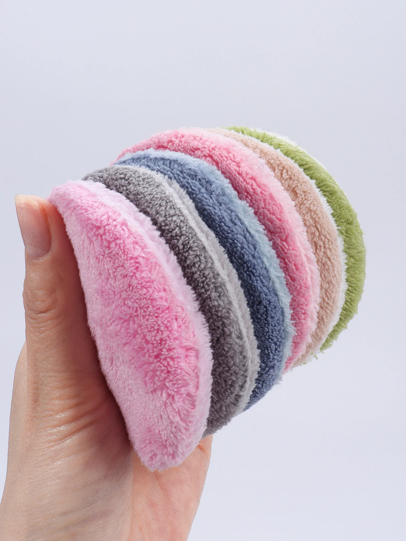 80 lavado de cara absorbente redondo, 6 piezas, lavable a máquina, herramienta desmaquillante reutilizable, para todo tipo de piel