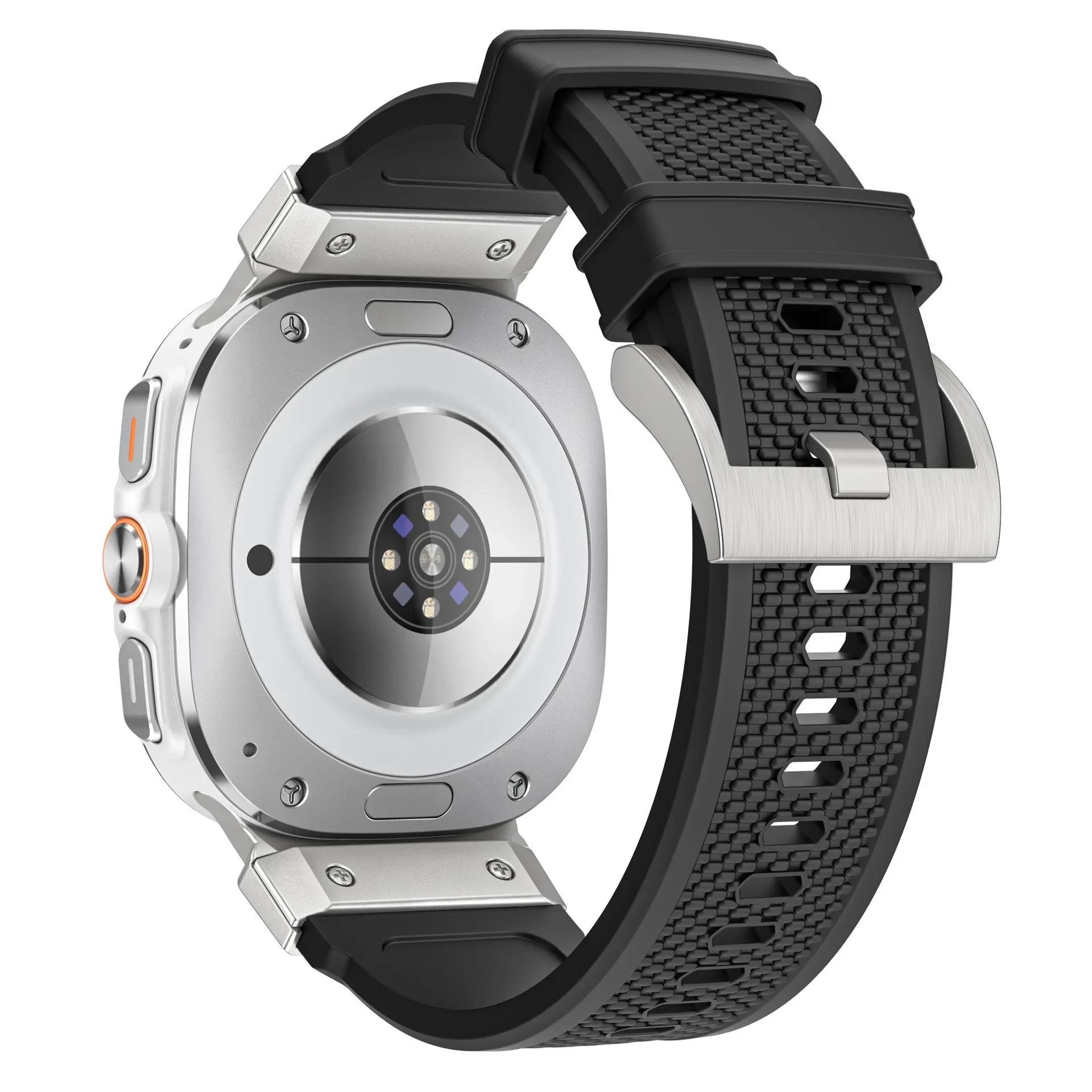 Pop No Gaps Mecha Silicone Band For Samsung Galaxy Watch Ultra 47mm Rubber Loop Strap For GALAXY ULTRA 47MM Sports Bracelet Corr