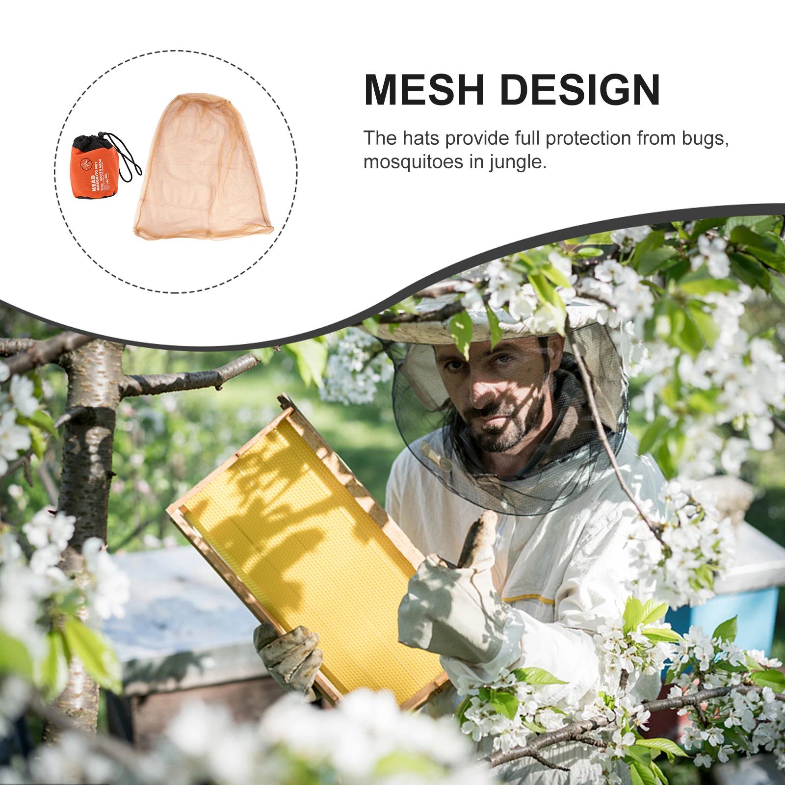 

Foldable Beekeeper Hat Fine Mesh Veil Ensures Safety during Bee Handling Hiking Hunting Or Tropical Holidays Bee Net Hat
