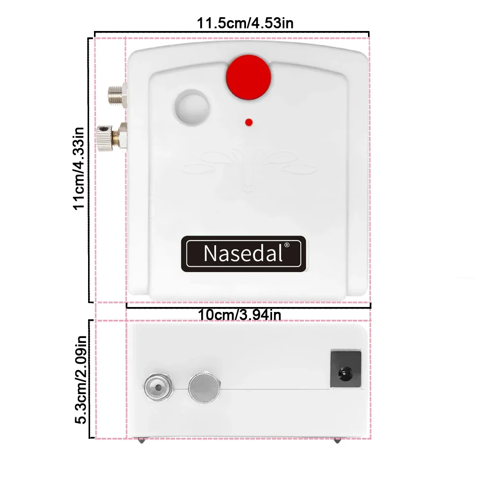 Nasedal Mini Airbrush Air Compressor with Airbrush Holder Air Hose for Nail Art Makeup Tattoo Model Car Painting Cake Decoration