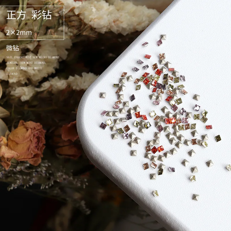 40PCS 미니 3D 지르콘 네일 아트 장식 라인 석 후작 Briolette 다이아몬드 액세서리 손톱 매니큐어 용품 재료