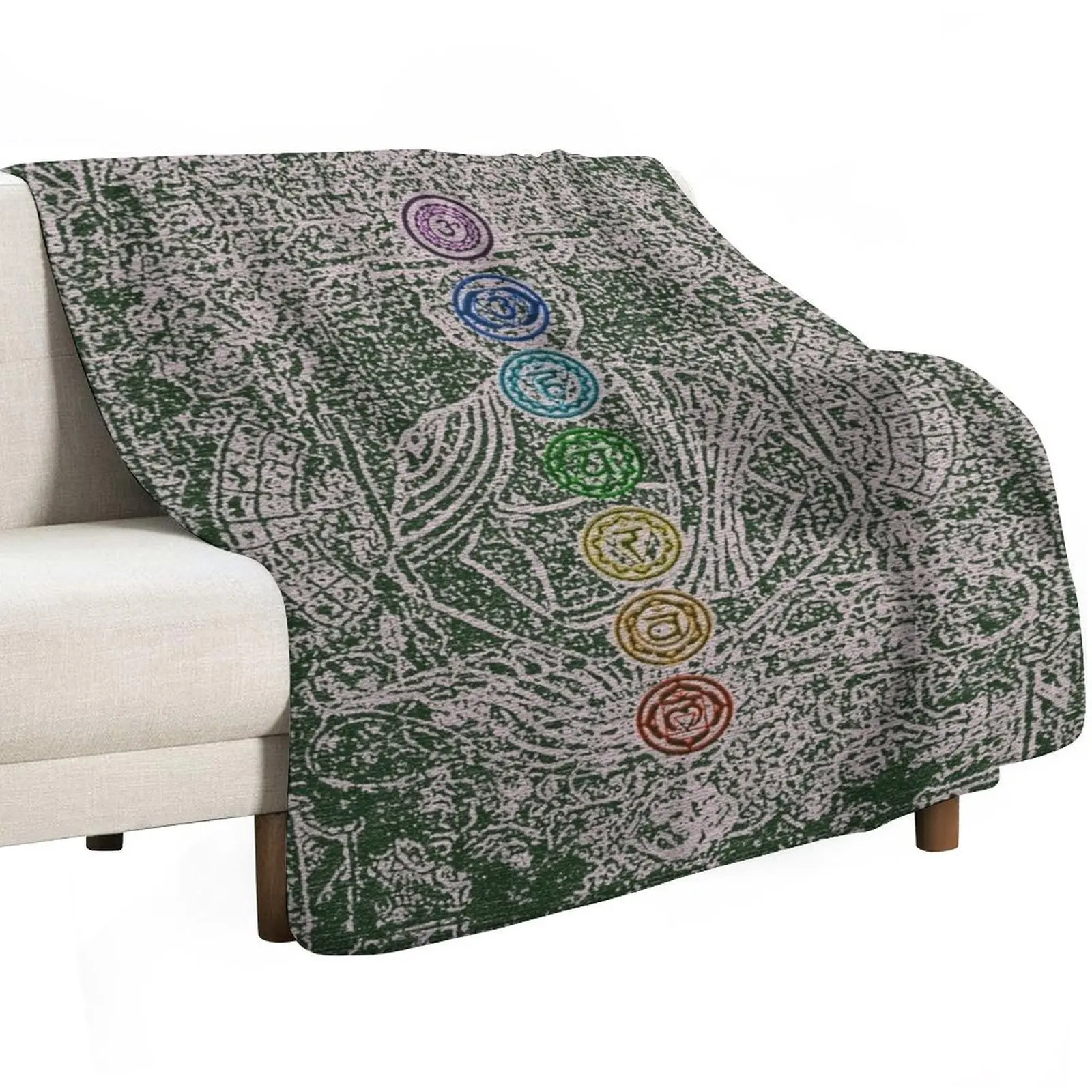 The Seven Chakras (Ancient) Throw Blanket Sleeping Bag for sofa Blankets For Baby Baby Furry Thermals For Travel Blankets