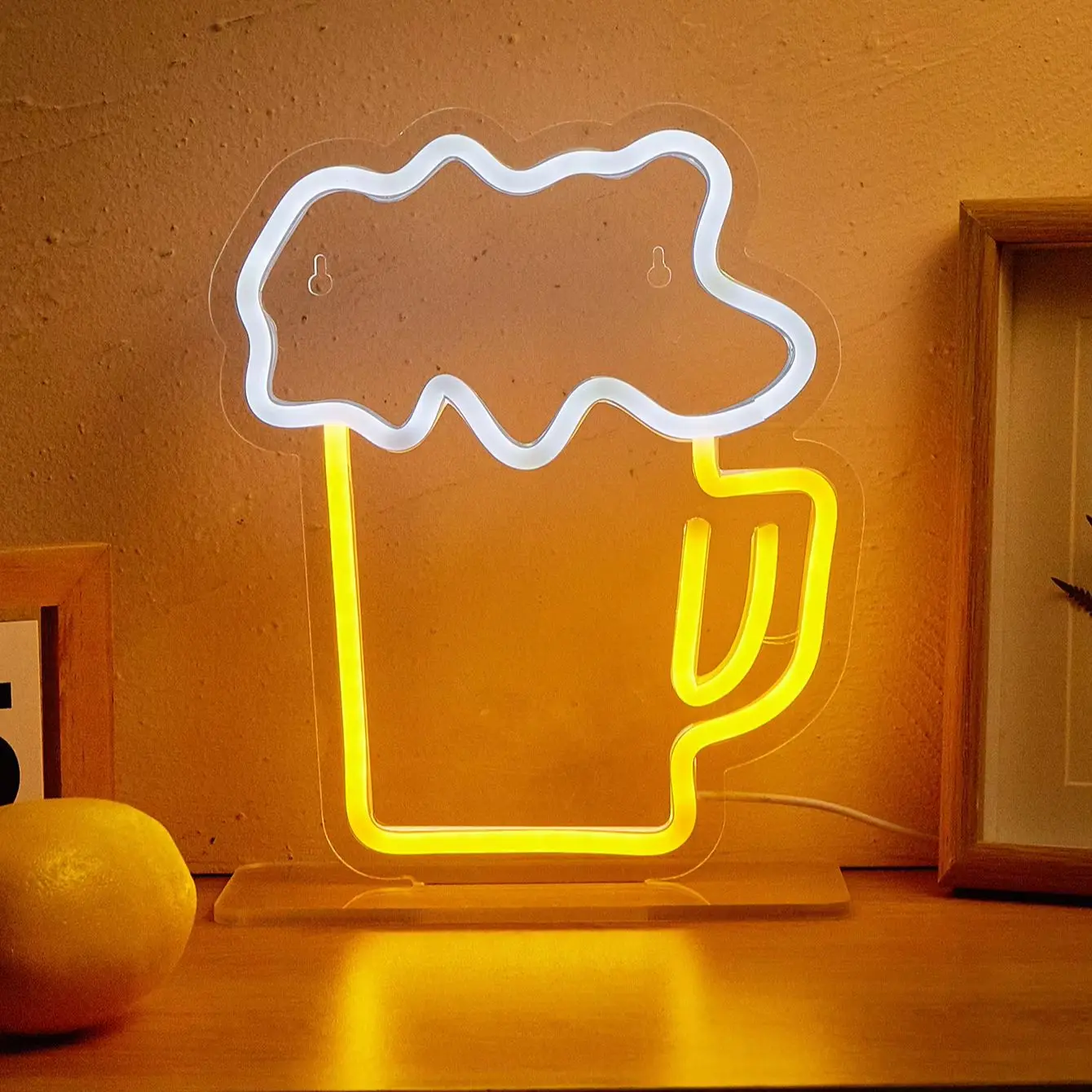 Chi-buy LED Neon Table beer mug USB Powered Neon Signs Decor Lamp Signs Birthday Gift Wall Art For Bedroom Room Bar Shop