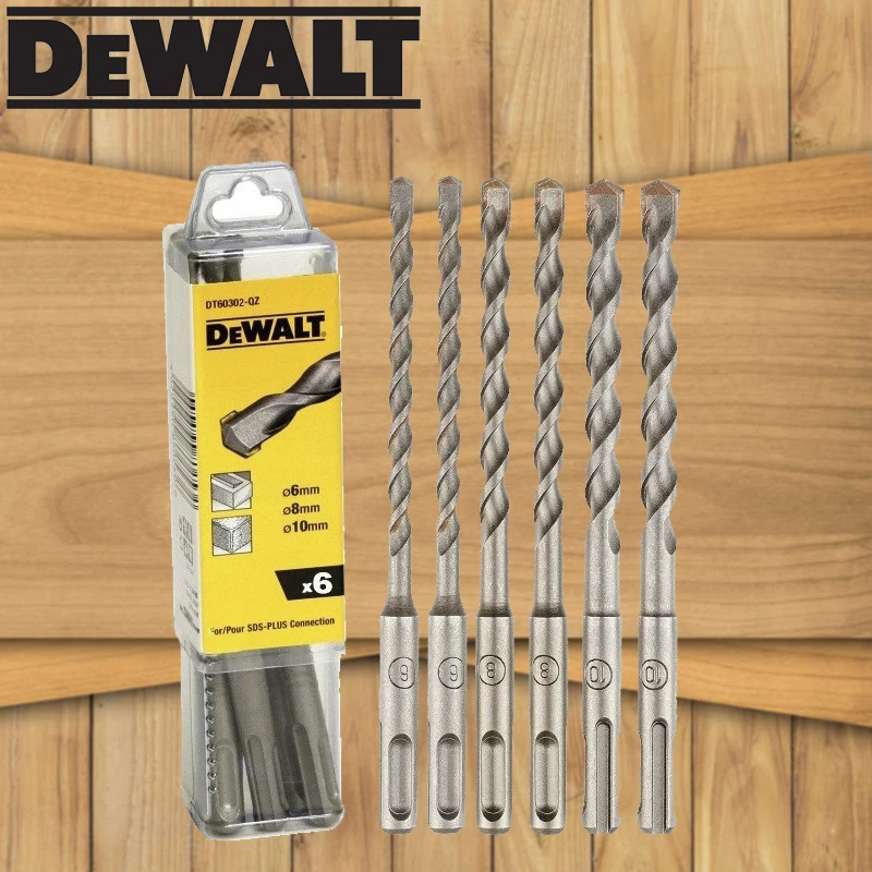 DEWALT DT60302 SDS Plus wiertła kręte 6 sztuk zestawy 6MM 8MM 10MM elektryczna wiertarka udarowa akcesoria narzędzia załączniki