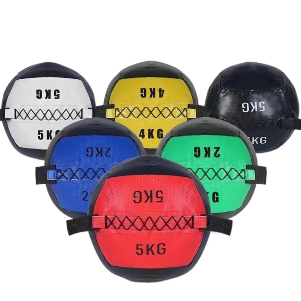 Útil pelota medicinal de cuero PU 2/3/4/5KG pelota de ejercicio de relajación muscular pelota de Yoga de entrenamiento de núcleo colorido equipo deportivo