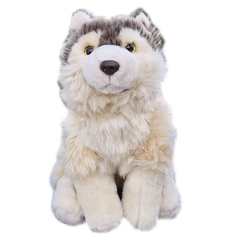 人工アラスカ子犬犬ぬいぐるみそり犬人形リアルな動物シミュレーションぬいぐるみかわいいおもちゃギフト