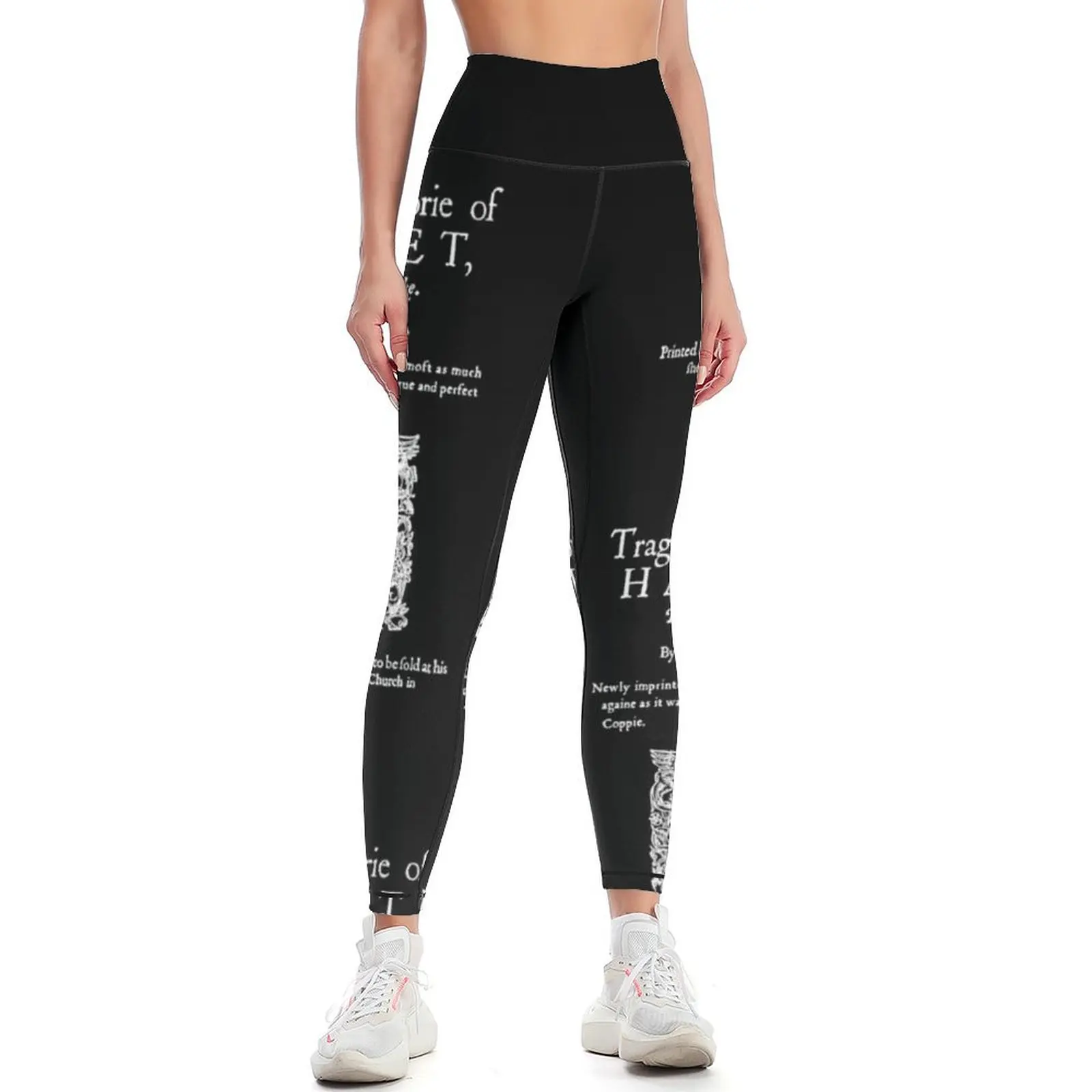 Shakespeare's Hamlet Front Piece - Simple White Version Leggings Women's sportswear trousers Womens Leggings