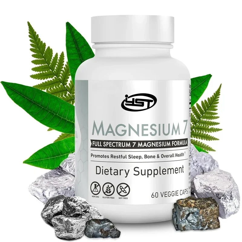 

Magnesium Supplement, Used To Support Sleep and Muscle Recovery, Containing Vitamin B6 and Manganese Citrate and Glycine