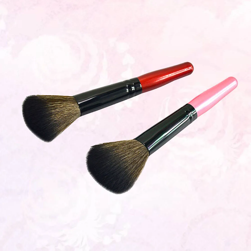 2-teiliges professionelles Nylon-Make-up-Pinsel-Set, Premium-Kosmetikpinsel-Set, langer Griff, Puder-Rouge-Make-up-Pinsel für Damen und Herren