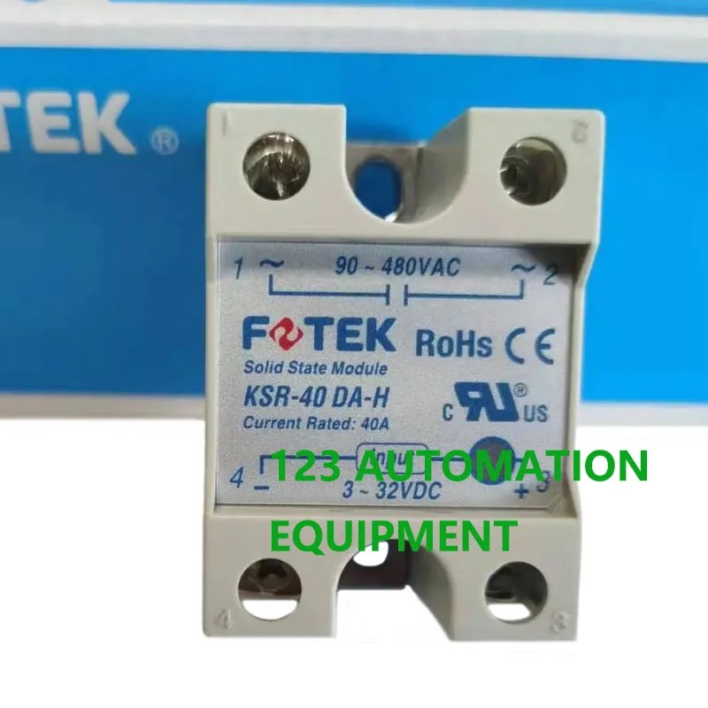 Authentic New FOTEK KSR-25DA 40DA 50DA 75DA-H High Voltage Resistant Single Phase Solid State Relay 25A 40A 50A 75A ac To dc