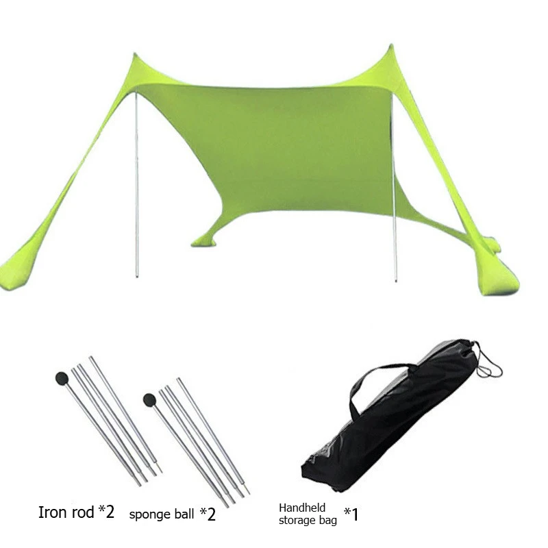 Carpa de Playa con Protección UV, Toldo Portátil para Acampar en la Playa, Pescar, Hacer Picnic en el Jardín, Refugio Ligero para el Sol