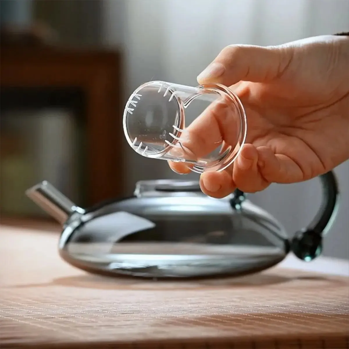 HHTL Flower Tea Pot Set English Boiled Fruit Tea Set Heat- Glass Nordic Affordable Luxury Health Pot