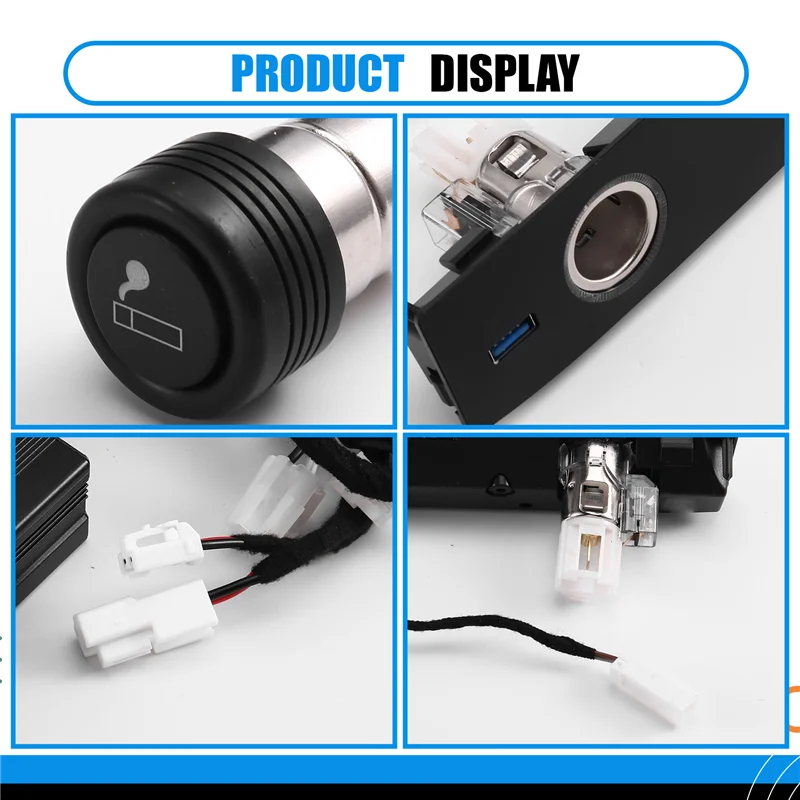 

Car Rear Seat Multifunction USB Socket Port Voltmeter Charger Rocker Switch For Toyota Land Cruiser 200 LC200 2008-2015
