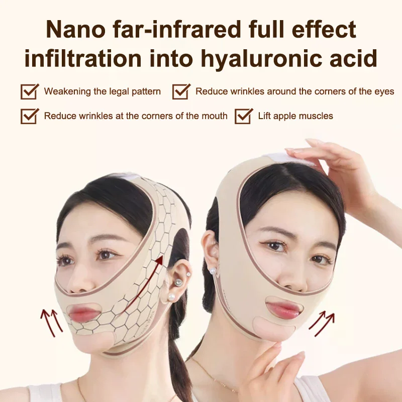 Chin Cheek Slimming Bandage V Shape Line Lifting Mask Elastic Polyester Face Mask Beauty Health Anti Wrinkle Strap Band Sleeping