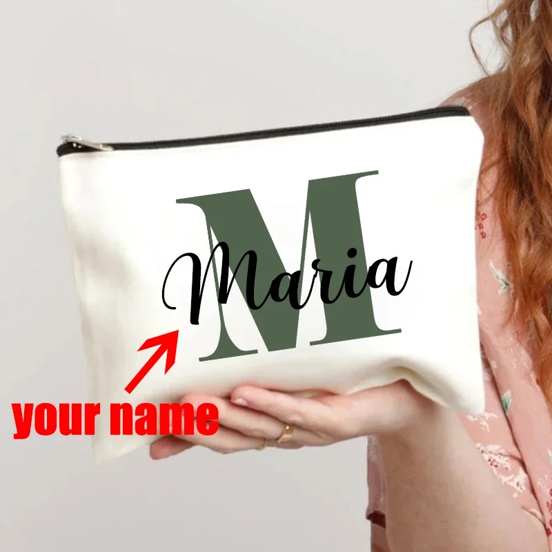 Customized Name Makeup Bag Personalized Bridesmaid Wedding Makeup Box Gift Women's Outdoor Travel Essential Toilet Wash Wallet