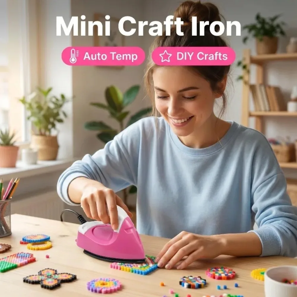 מגהץ חשמלי מיני נייד לנסיעות, לעבודות יצירה, לבגדים, משטח תפירה, מגן חשמלי, כיסוי ביתי, ציוד לגיהוץ