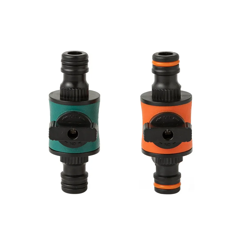 10 pcs16MM Equal Garden Hose Shut Off Valve Fitting Plastic Tubing Tap Adapter Quick Joint for Watering Irrigation Car Wash